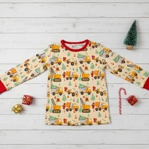 ​N&V Clothing Christmas Construction Truck Pajama Top - Size 2T